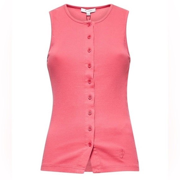 JW Anderson Sweaters - Jw Anderson Logo Embroidered Knit Top In Bubblegum Size: Large
